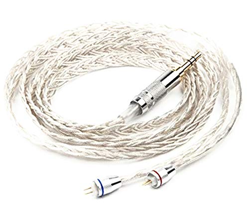 KZ ZS3 ZS5 ZS6 0.75mm Silver Plate Cable 2 pin Upgrade Replacement Earbuds