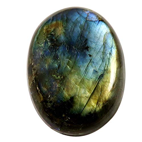 Labradorite naturelle de 64,85 carats en cabochon ovale, un cadeau précieux unique