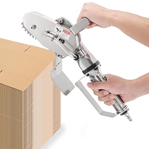 CGOLDENWALL Pneumatic Cardboard Carton Box Waste Stripper Stripping Machine Waste Stripper Remover Cardboard Trimming Tool Paper Edge Cutting Tool Machine (double claw chain)