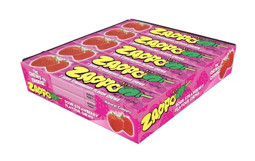 Image of Zappo Sour Flavored Chews Packs (6 Pack, Strawberry)
