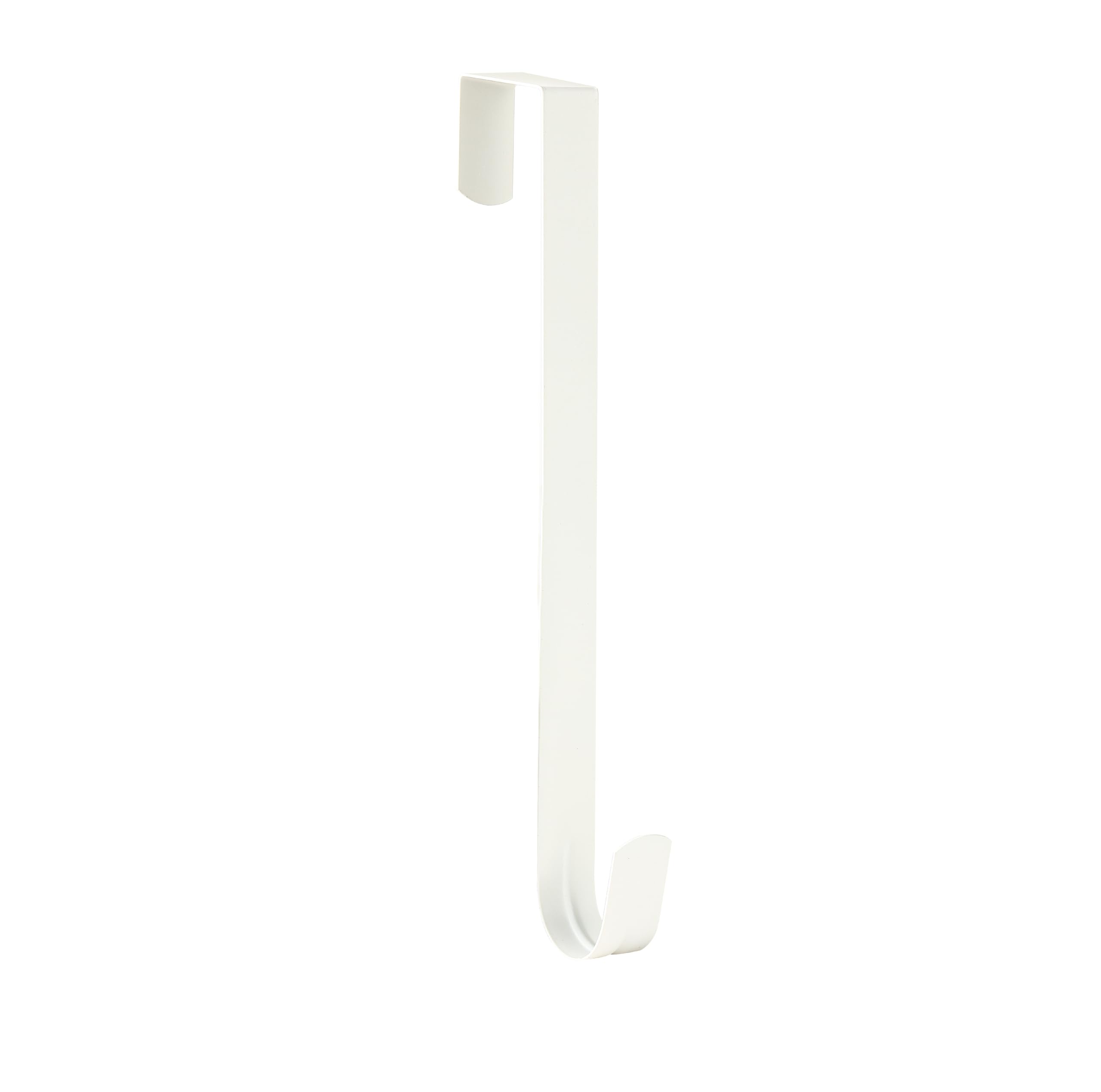 Slim Over The Door Wreath Hanger for Front Door, 12" White 1 Pack