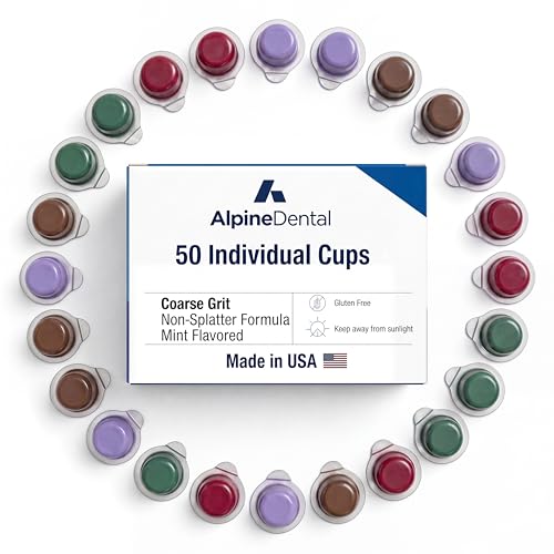 Image of Alpine Blanc Tooth Polish Cups, Assorted Flavored - Professional Teeth Polishing Paste for a Smooth, Fresh Dental, Clean Feel - 50 Count