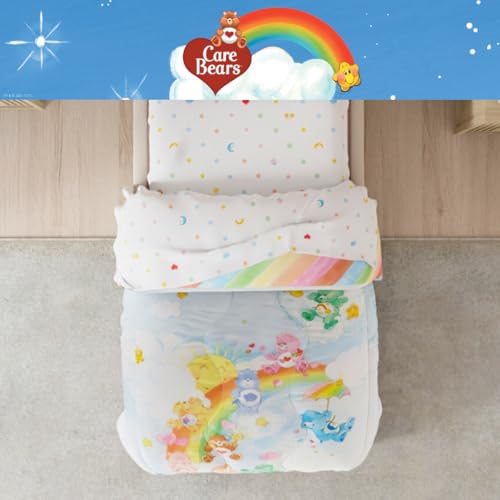 Image of Care Bears Classic Super Soft Cozy Reversible Microfiber Comforter and Sheet Set, 4 Piece Twin Size, (Official Licensed Product) By Franco Collectibles