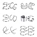 Liuxn 6 Paia Orecchio Clip in Acciaio Inossidabile Non Piercing Orecchini Cerchio Orecchio Polsini Cartilagine Orecchio Clip Set per Uomini Donne, 6 Diversi Stili (Rosa-Oro)