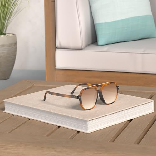 SOJOS Retro Trendy Aviator Polarized Sunglasses Men Women Vintage 70s Square Stylish Frame Sun Glasses SJ22832