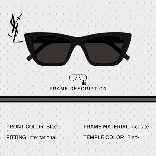 SAINT LAURENT SL 276 MICA Cat-Eye shape Sunglasses + Bundle with eSHADES Luxury Eyewear Kit3