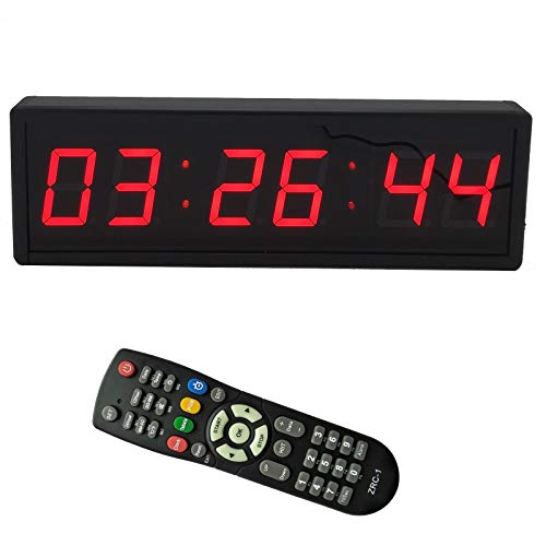 BTBSIGN LED Digital Countdown Wall Clock Fitness Timer Stopwatch for Gym