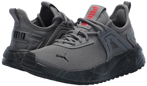 Image of Puma Unisex-Child, Pacer 23, Cool Dark Gray-Puma Black-for All Time Red, Big Kid 4.5
