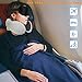 KINFUTON Travel Pillow, 100% Pure Memory Foam Neck Pillow for Airplane Travel with Breathable & Comfortable Machine Washable Cover, 2Pack 3D Sleep Mask, Earplugs, Portable Luxury Bag (Grey)