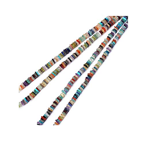 Perles Heishi carrées pierre naturelle AAA 5-6mm évitant la décoloration des bijoux