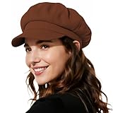 Material: These newsboy hats for women are made of 100% polyester,which brings you a well wearing experience, which is soft, comfortable, breathable, not irritating the skin, not stuffy sweat, light weight, elastic fabric, double-layer thickening, ke...