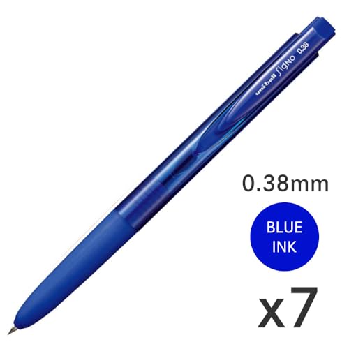 Uni-Ball Signo RT1 Bolígrafo Gel 0.38 mm Azul x7 miniatura 2