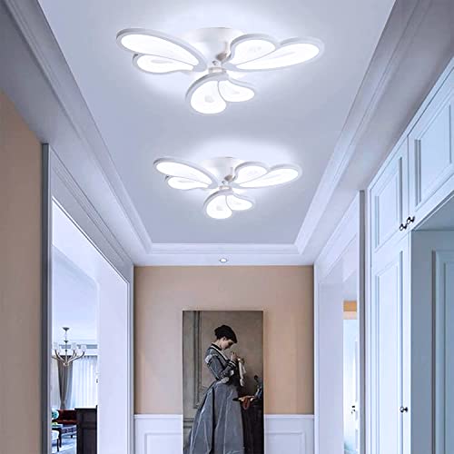 Modern Ceiling Light Fixtures, 33W Creative Butterfly Shape Led Ceiling Lamps,Close To Ceiling Lighting Fixture,Acrylic Led Chandeliers For Hallway Aisle Bedroom Living Room Lights (6000K White Light) #TOP6