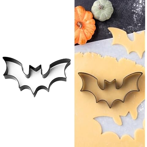 Cookie Cutter Kingdom, Bat Cookie Cutter, Halloween, Stainless Steel, Beautful Coated Finish, Mold for Cakes Biscuits and Sandwiches (Bat - Single) Cover