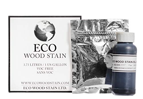 Eco Wood Treatment Organic Wood Stain and Sealer 1 Gallon No-Maintenance Liquid Formula for Indoor and Outdoor Use Black