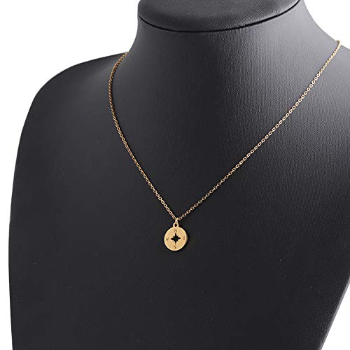 Aunt Niece Gifts from Auntie Uncle Gold Pendant Compass Necklace for Women 18"3