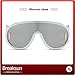 Breaksun Fashion Wave Mask Sunglasses for Women Men Oversized Silver Mirrored Futuristic Shield Sun Glasses Designer Style (Silver/Silver Mirror)