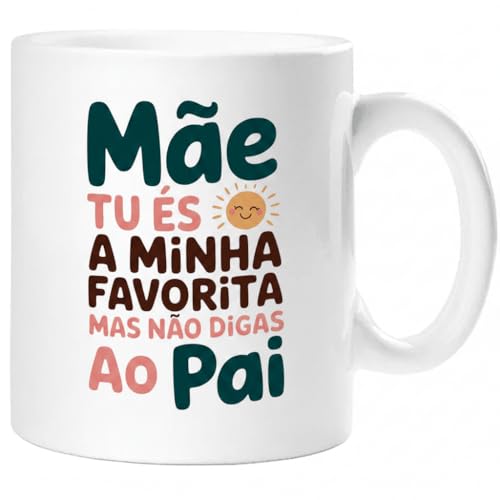360 Onlineprint Canecas para mãe - presente dia da mãe | caneca de cerâmica 325 ml, A Minha favorita (que pai Não Saiba)