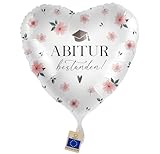 Folienballon Abitur Bestanden Geschenk für Abiturientinnen Ballon Abi - Made in EU - Luftballon zum Abi Glückwunsch Abitur Helium geeignet