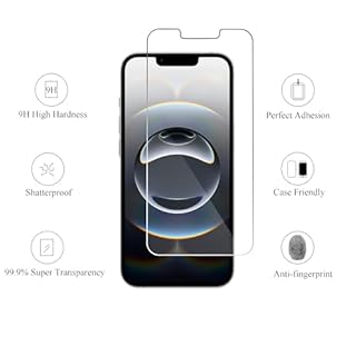 Ailun Screen Protector for iPhone 16e / iPhone 14 / iPhone 13 / iPhone 13 Pro [6.1 Inch] Display 3 Pack Tempered Glass, Case Friendly [Not for iPhone 16 6.1 Inch]