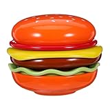 OUNONA 6 Stück Teiliges Keramik Dip Schälchen Hamburgerform Vielseitige Soßenschalen mit Rutschfestem Boden Mikrowellengeeignet für Sojasauce Snacks Ketchup und Essig Stilvolle