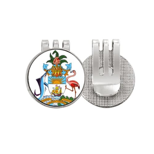 Marqueur de balle de golf Nassau Bahamas en émail accessoire aimanté sport