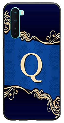 Image of Amazon Brand - Solimo Designer Blue Pattern Alphabet-Q Printed Soft & Flexible Hybrid Back Case Mobile Cover for OnePlus Nord