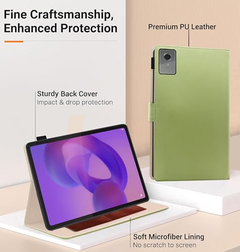 Image of TGK Flip Cover for Lenovo Idea Tab Plus 12.1 inch Tablet Case TB361FU TB361ZU with Stylus Holder (Mint Green)