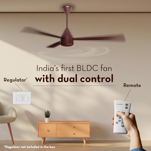 Crompton Energion Regmote 1200mm BLDC Ceiling Fan Brown - Image 4