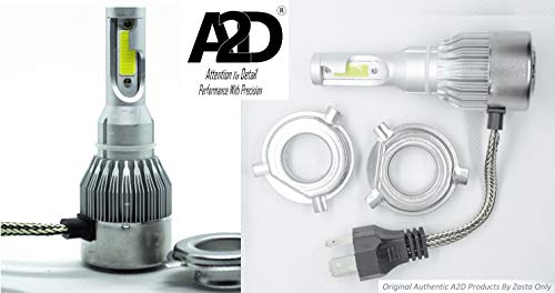 Image of A2D H4 C6 35W 6000K 12V LED HID Car Headlight Bulb Conversion Kit with Cooling Fan Car Head lamp White Set of 2 for Maruti Suzuki Gypsy King