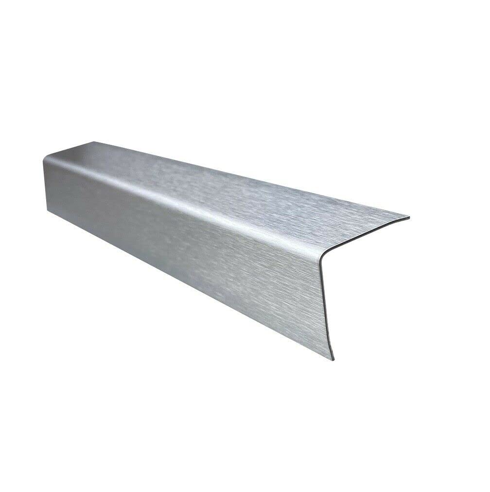 Edelstahl Winkel 2000mm 90 Grad Winkelprofil 30x10 mm Schenkelinnenmaß aus Edelstahl k240 geschliffen 1,5 mm stark VA Winkelprofil Eckschutz Profil