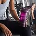 BlenderBottle Shaker Bottle with Pill Organizer and Storage for Protein Powder ProStak System, 22-Ounce, Plum