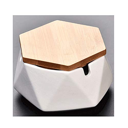 chen Cendriers Céramique À Trois Dimensions Cendrier avec Couvercle, Porte-Cendres, Coupe-Vent Belle Artisanat Décoration De Table, for Patio/Extérieur/Intérieur/Décoration Intérieure Cendrier à Fume