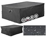 F&J Outdoors Fundas para Muebles de Jardín Impermeables Cubierta para Mesa de Patio con Cintura Ajustada para Almacenamiento Funda Resistente al Viento y al Desgarro, 320x211x84cm