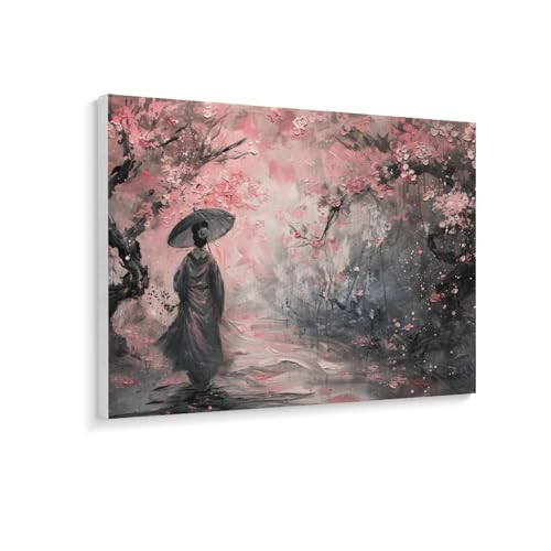 数字油絵 ラッセン 桜の木の下で女性の後ろ姿 デジタル油絵 数字キットによる絵画 DIY絵 手塗り イラストアート 魅力的な体の曲線 数字キット塗り絵 壁飾り ホーム オフィス装飾 数字塗り絵 手工芸 初心者 大人 子供 贈り物 40×30cm