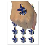 Anubis Head Egyptian God of Death Temporary Tattoo Water Resistant Fake Body Art Set Collection - 54 1' Tattoos (1 Sheet)