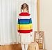 UMELOK Girls' Rainbow 3 Cardigans Sweaters Cotton Long Sleeve School Uniform Rainbow 3, 9-10Y