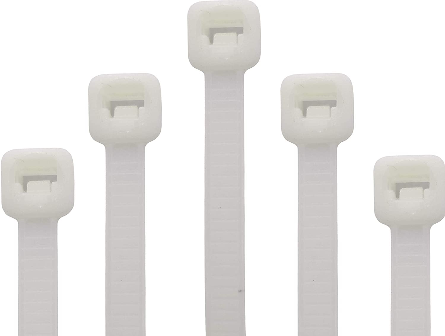 GLOBOMOTIVEPremium Nylon Self Locking Wire Cable Ties (White) (100, 100 x 2.5 MM)