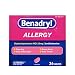 Benadryl Ultratab Antihistamine Allergy Medicine Tablets, 24Count (2 pack)