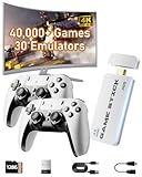 XYELLOWICON 2026 Retro Game Console: 40,000+ Classic Games, 4K HDMI Output, 30+Emulators, 128GB Storage & Dual Wireless Controllers, Retro Game Stick, Plug & Play for Classic Gaming