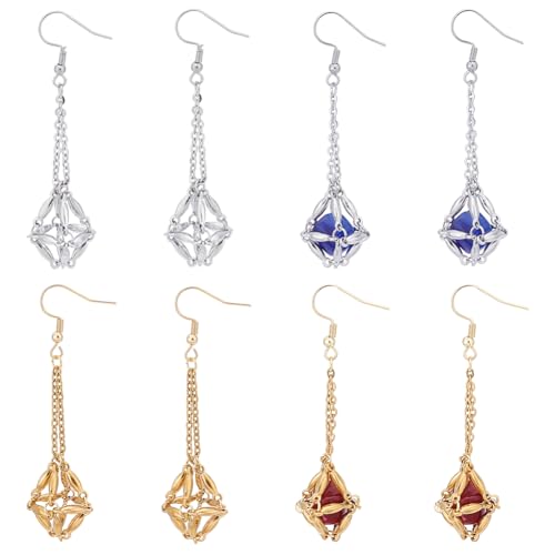 Supports boucles d'oreilles avec crochets réglables et cristal étincelant pour création précise