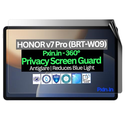 Image of Pxin Tablet Privacy Guard compatible with HONOR v7 Pro (BRT-W09) | Screen protector | Anti-Glare | Blue light filter | 360 degree Anti Spy | Eye Protection