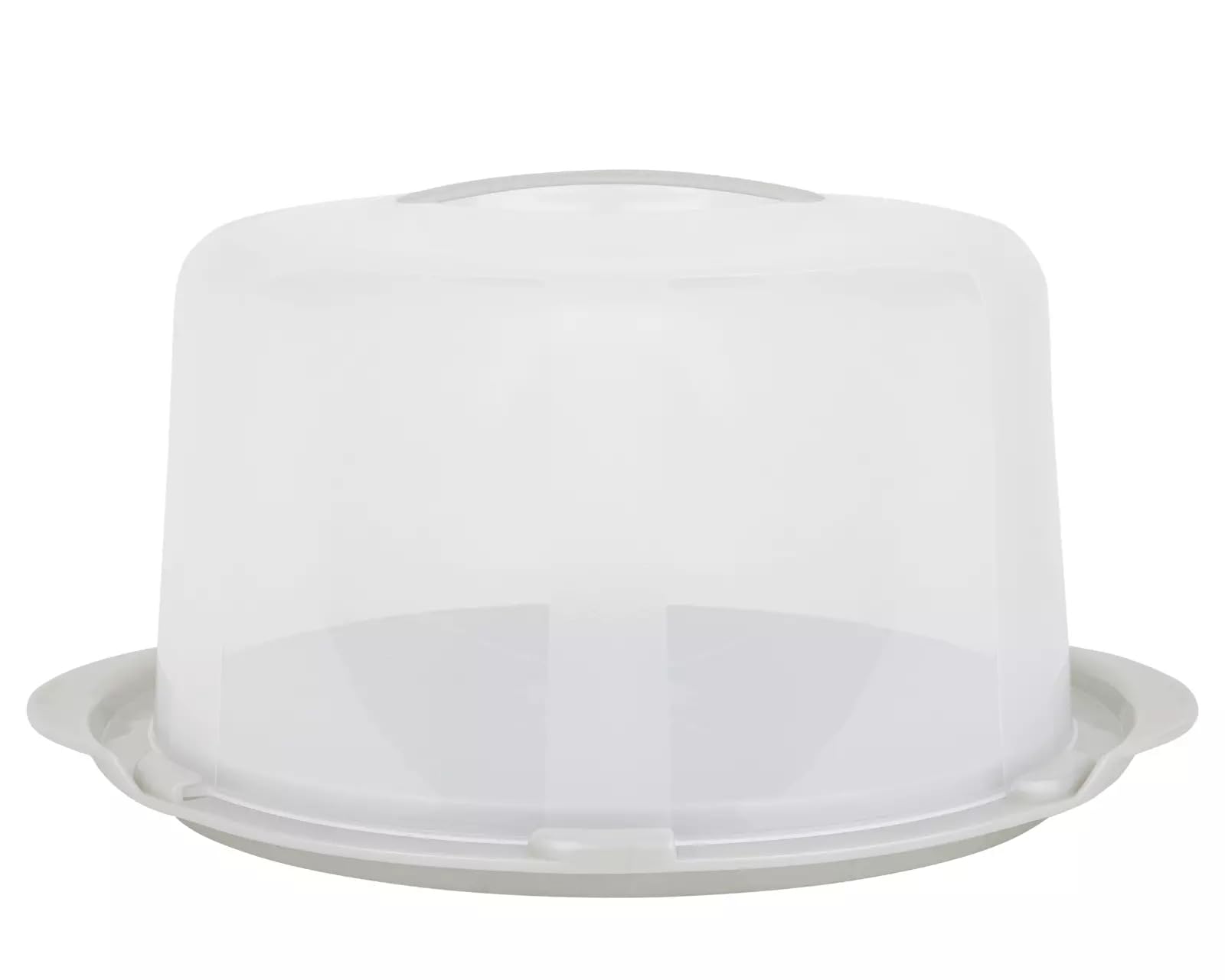 CELINO making your day Large Plastic Cake Dome Food Container Carrier with Handle 30cm Deep Round