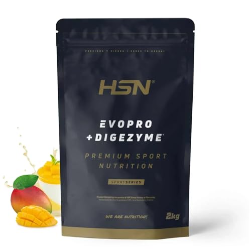 HSN Evopro (Whey + Caseína) Proteína Secuencial | Mango Cremoso 2Kg | Complejo Enzimático Digezyme® | No Incluye Dosificador | No-GMO, Vegetariano, Sin Gluten ni Soja