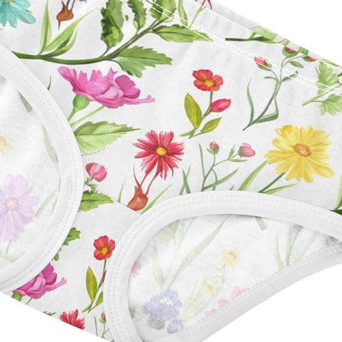Fancy Girls Underwear Toddlers 2t Cotton Girl Panties Cute Colorful Flowers White Undies Kids Briefs4