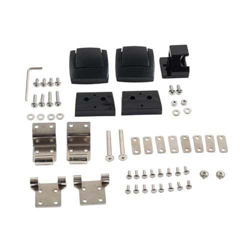 Accesorios de maletero trasero y separadores para bolsas de sillín Lirun, aluminio negro y plateado + ABS para Harley Electra Glide Classic - FLHTC 1987-2005 2 piezas miniatura 5
