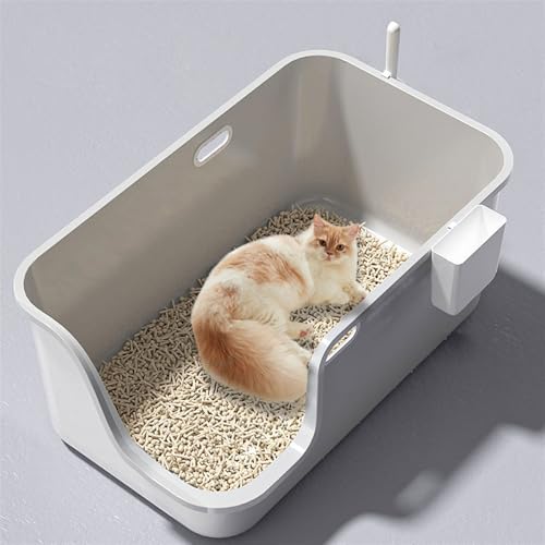 Arenero abierto para gato, grande, lados altos, 82x47x35 cm miniatura 4
