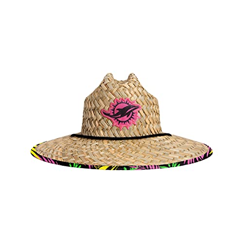 Image of FOCO Men's NCAA College Team Logo Floral Straw Sun Hat