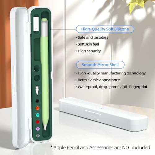 Image of AZF Hard PC&Silicone Magnetic case for Apple Pencil case(Apple Pencil Pro /2nd Gen /1st / (USB-C) / Pro and Samsung Galaxy S-Pen Series Pencil Protection Carrying Case. (Midnight Green)