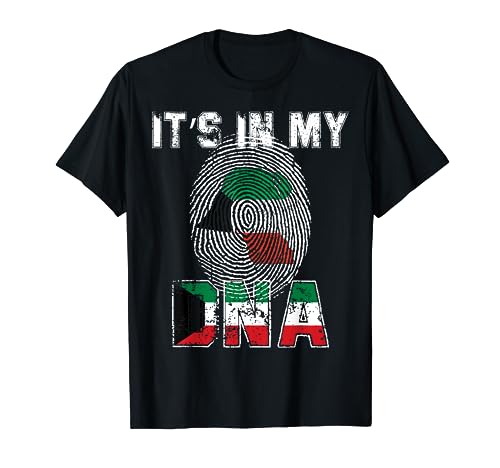 Está en mi ADN Mapa de Kuwait huella digital Día Nacional de Kuwait Camiseta
